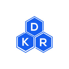 DKR letter logo design on White background. DKR creative initials letter logo concept. DKR letter design. 
