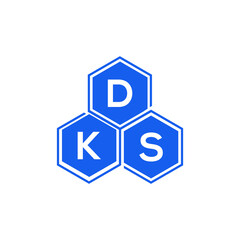 DKS letter logo design on White background. DKS creative initials letter logo concept. DKS letter design. 
