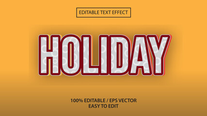 text effect holiday dark red and white 