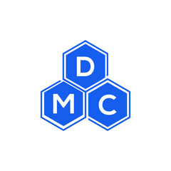 Obraz premium DMC letter logo design on White background. DMC creative initials letter logo concept. DMC letter design. 