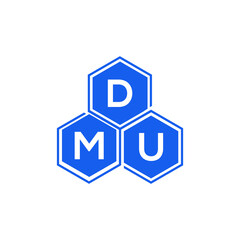 DMU letter logo design on White background. DMU creative initials letter logo concept. DMU letter design. 
