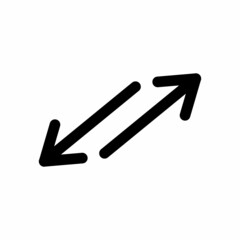double arrows outline style vector icon