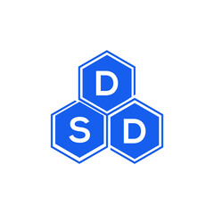 DSD letter logo design on White background. DSD creative initials letter logo concept. DSD letter design. 

