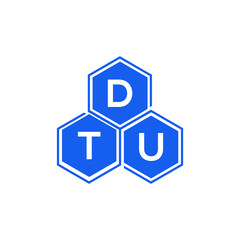 DTU letter logo design on White background. DTU creative initials letter logo concept. DTU letter design. 
