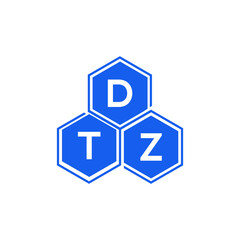 DTZ letter logo design on White background. DTZ creative initials letter logo concept. DTZ letter design. 
