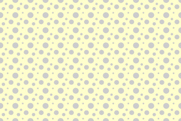 Seamless gray dot pattern pattern, for a light yellow cream background.