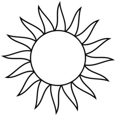 Mystical sun, sunburst symbol, magic sun, celestial svg