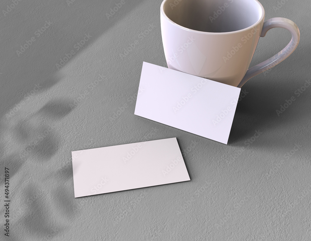 Poster background for business card mock-up. business card design background. 3d rendering illustration.