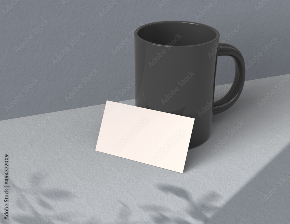 Poster background for business card mock-up. business card design background. 3d rendering illustration.
