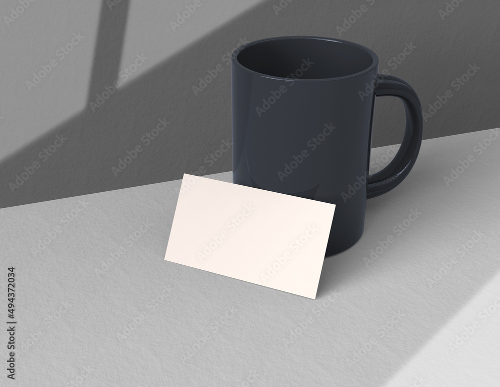 Poster background for business card mock-up. business card design background. 3d rendering illustration.