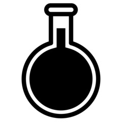 液体が入った丸いフラスコのアイコンイラスト