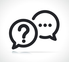 question mark speech line icon