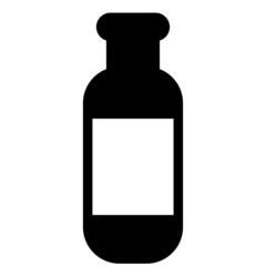 ラベルがついたガラス瓶のシンプルなアイコンイラスト