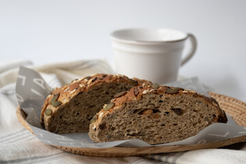 Close up Whole grain bread