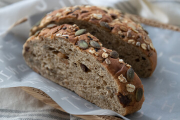 Close up Whole grain bread