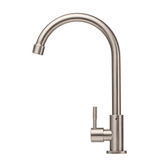 Water faucet on a white isolated background. Faucet for washbasin, kitchen, bathroom, shower.