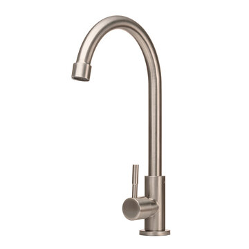 Water faucet on a white isolated background. Faucet for washbasin, kitchen, bathroom, shower.