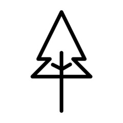 Tree icon vector glyph symbol for nature, ecology and environment in a flat color illustration