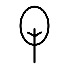 Tree icon vector glyph symbol for nature, ecology and environment in a flat color illustration