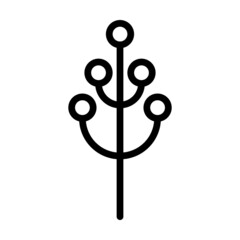 Tree icon vector glyph symbol for nature, ecology and environment in a flat color illustration