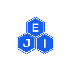 EJI letter logo design on White background. EJI creative initials letter logo concept. EJI letter design. 
