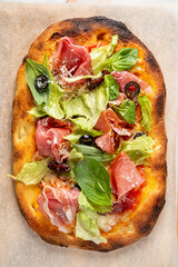 italian pizza with organic ingredients