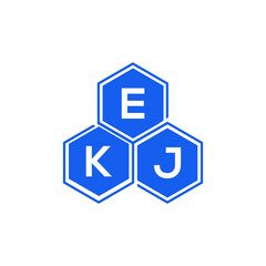 EKJ letter logo design on White background. EKJ creative initials letter logo concept. EKJ letter design. 
