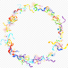 ribbon spiral confetti carnival color shine gift