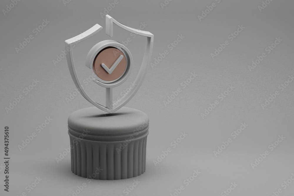 Aufkleber beautiful abstract illustrations security shield symbol icons on a column and wonderful background. 