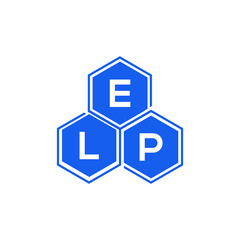 ELP letter logo design on White background. ELP creative initials letter logo concept. ELP letter design. 