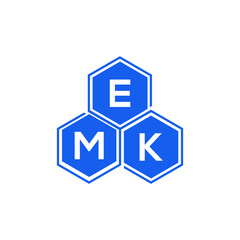 EMK letter logo design on White background. EMK creative initials letter logo concept. EMK letter design. 
