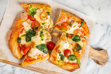 italian pizza with organic ingredients