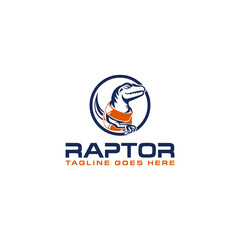 Raptor and steel logo sign design