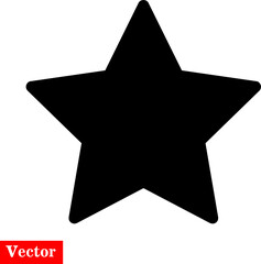  Clasic star Icon Vector. Flat black pictogram. Illustration symbol..eps