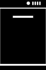 Dishwasher Icon Vector on white background..eps