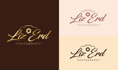 Camera photography logo icon vector template