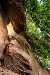 naga stone Rock shave like a snake head at Naked cave Nakhon Phanom Thailand