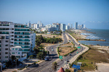 Fototapeta premium Ciudad de Cartagena desde hotel de Las Américas