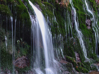 waterfall in the mountains