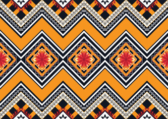 Geometric ethnic flower pattern for background,fabric,wrapping,clothing,wallpaper,Batik,carpet,embroidery style.