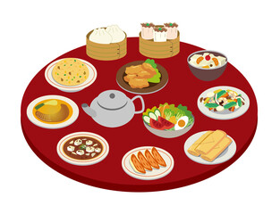 中華料理　テーブル　円卓