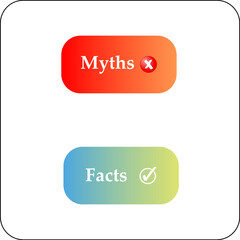Myths versus facts Visual representation