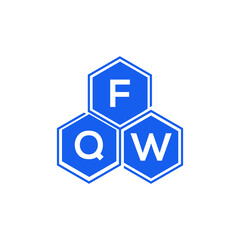 Obraz premium FQW letter logo design on White background. FQW creative initials letter logo concept. FQW letter design. 