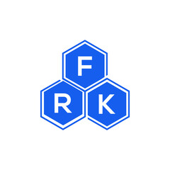 Obraz premium FRK letter logo design on White background. FRK creative initials letter logo concept. FRK letter design. 