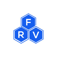 Obraz premium FRV letter logo design on White background. FRV creative initials letter logo concept. FRV letter design. 