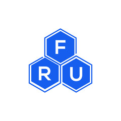 FRU letter logo design on White background. FRU creative initials letter logo concept. FRU letter design. 