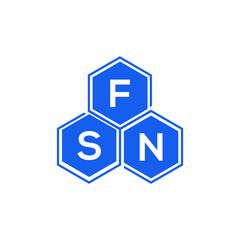 FSN letter logo design on White background. FSN creative initials letter logo concept. FSN letter design. 