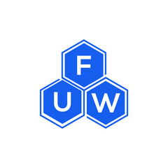 FUW letter logo design on White background. FUW creative initials letter logo concept. FUW letter design. 
