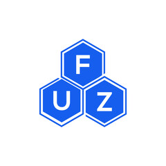 FUZ letter logo design on White background. FUZ creative initials letter logo concept. FUZ letter design. 
