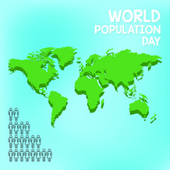 Happy World Population Day concept illustration good for poster, banner and template background